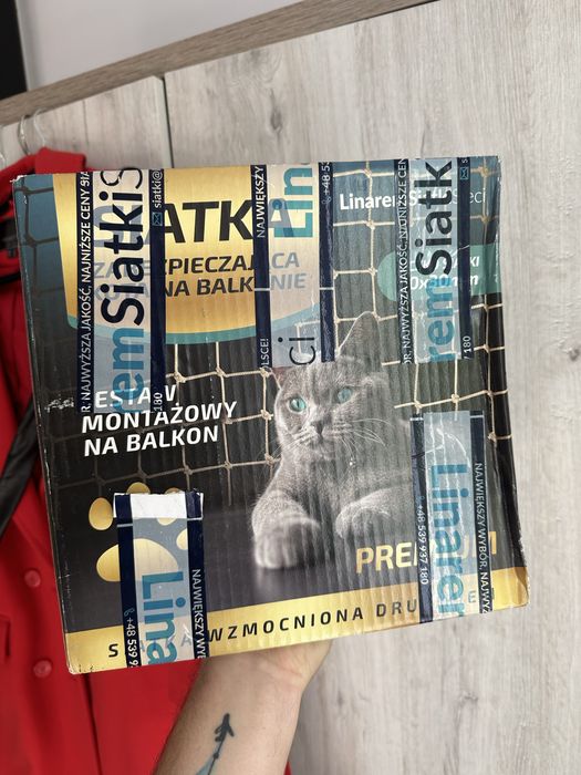 Zestaw montazowy na balkon siatka dla kota