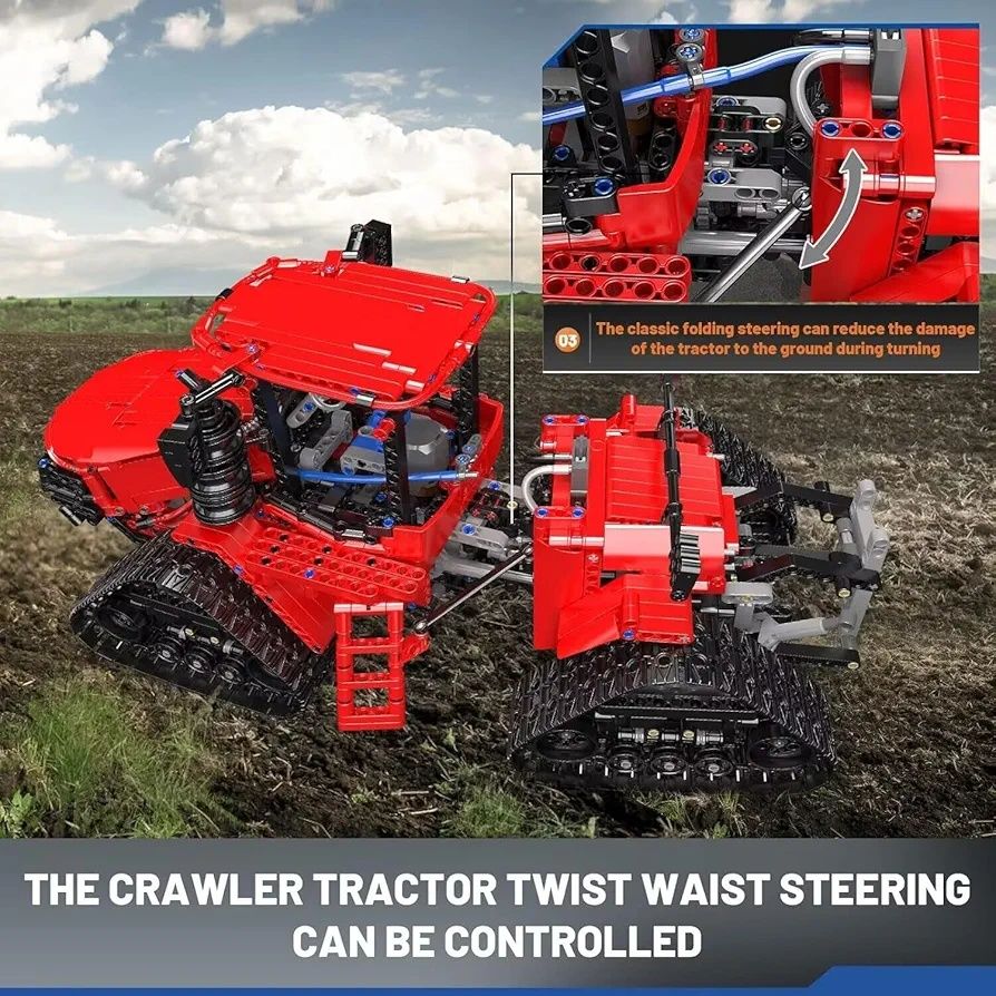 Mould King 18020 Technik Traktor RC 1698 Elementów 4 Silniki