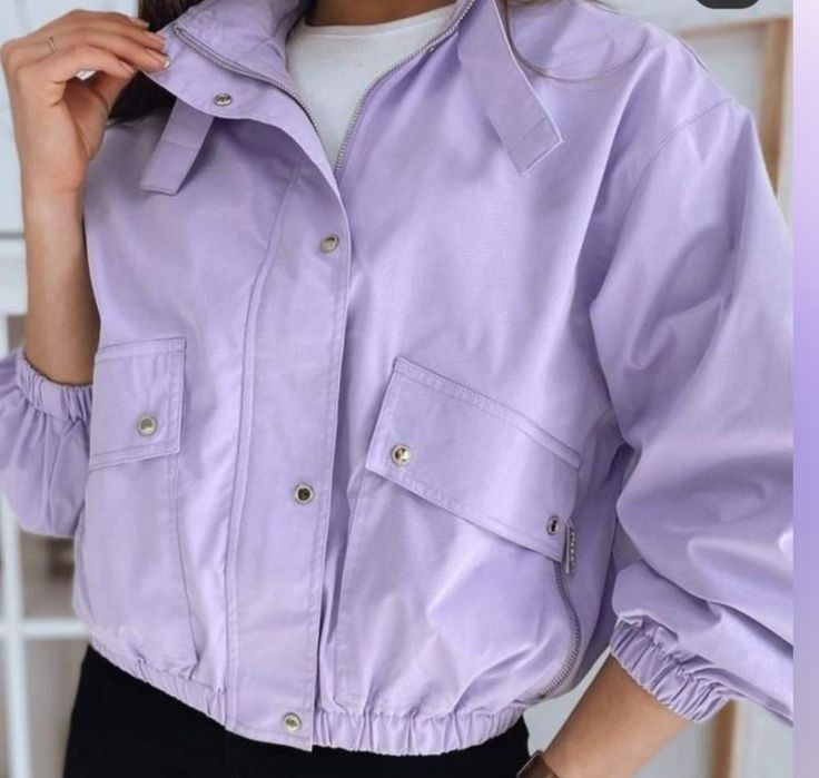 Kurtka oversize fiolet