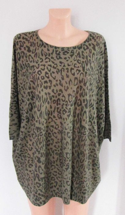 B.Young sweter damski panterka oversize wełna S/M