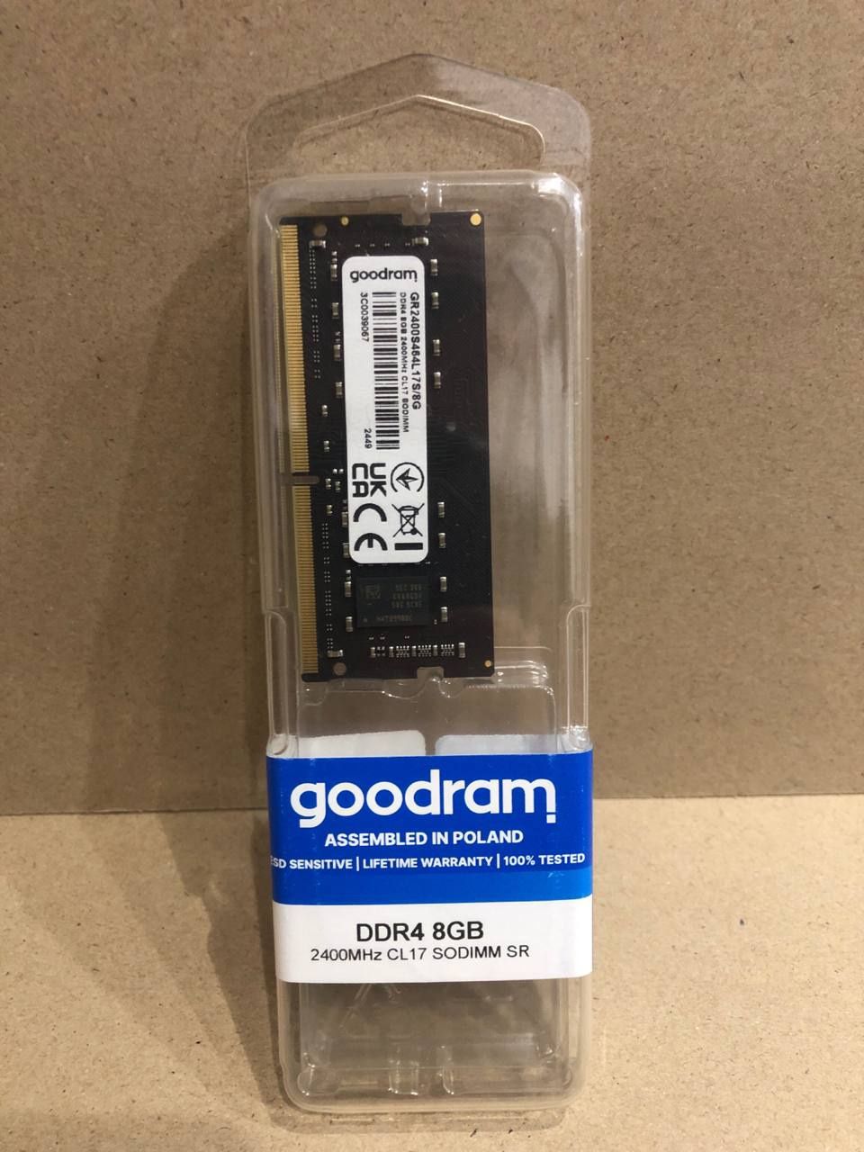 Оперативна пам’ять Goodram SODIMM DDR4-2400 8192MB PC4-19200