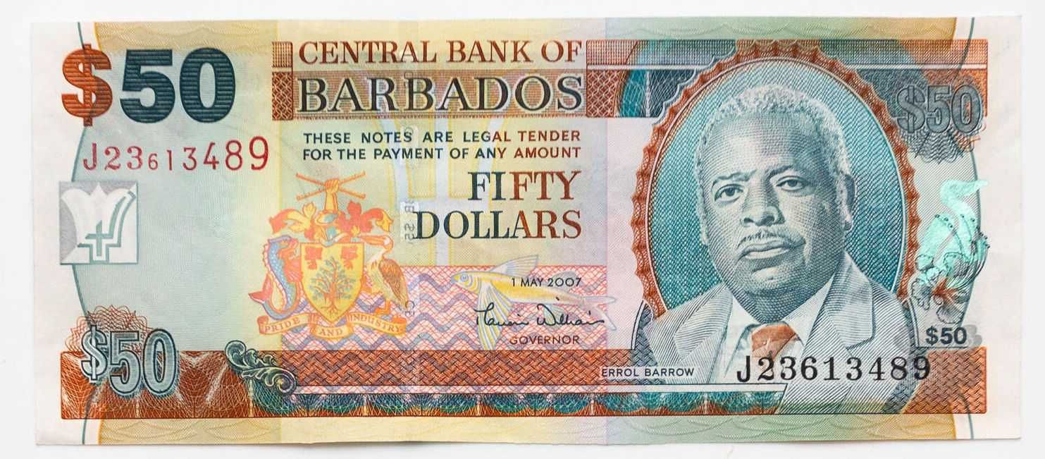 Barbados 50 dolarów P.70 2007