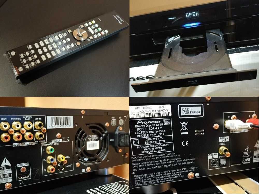 Top Odtwarzacz Bluray/CD/DVD/MP3 PIONEER BDP-LX71 /Pilot /Org. Karton!