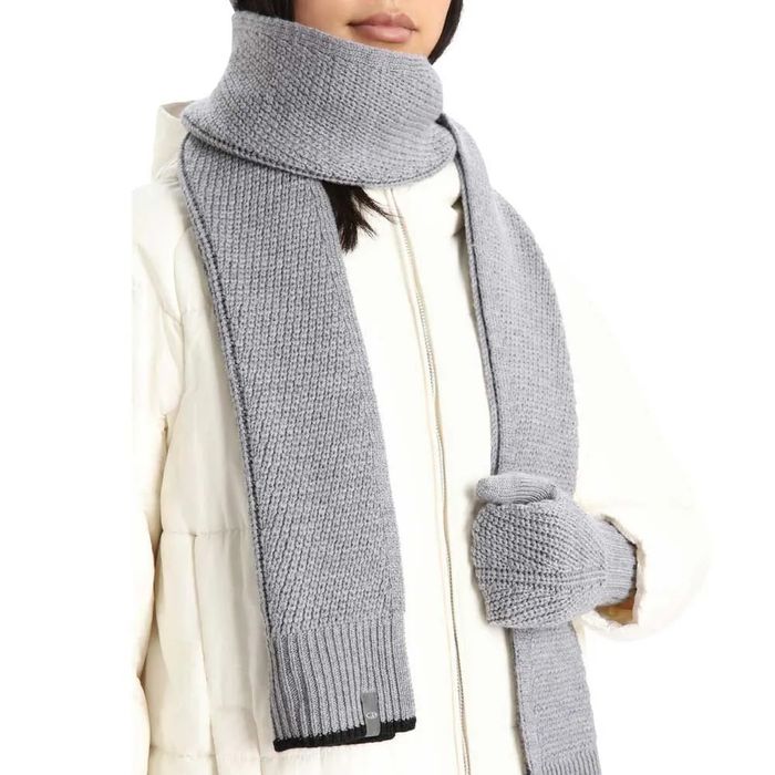 Icebreaker waypoint шерстяной оригинальный шарф 185 см х 20 см