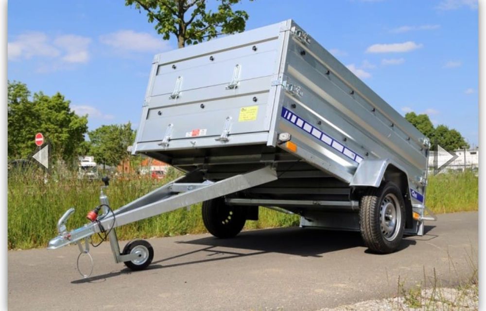 Przyczepa lekka DMC 750kg, firmy BLYSS 752613 wywrotka, zarejestrowana