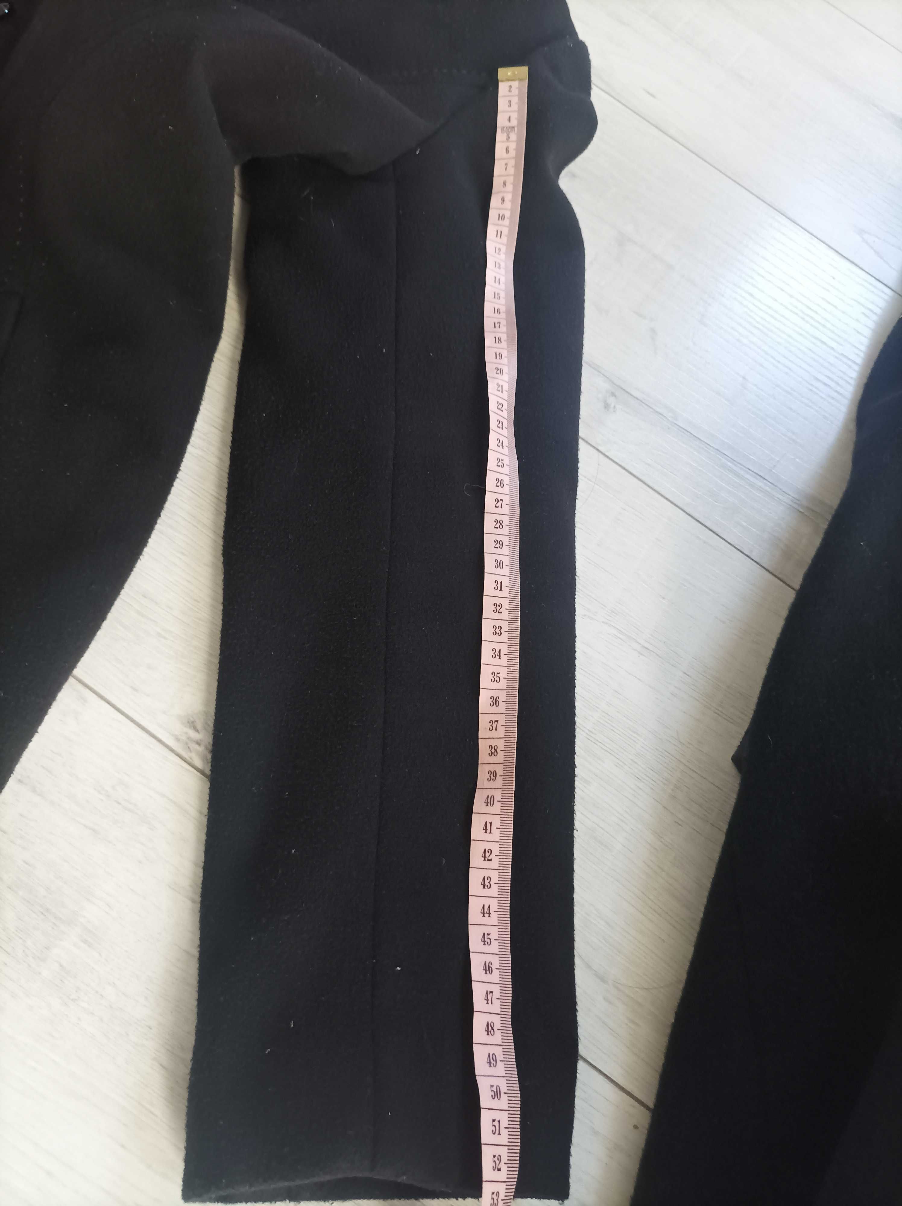 wełniany czarny płaszcz Adrianno Damianii orginalny wełna wool coat