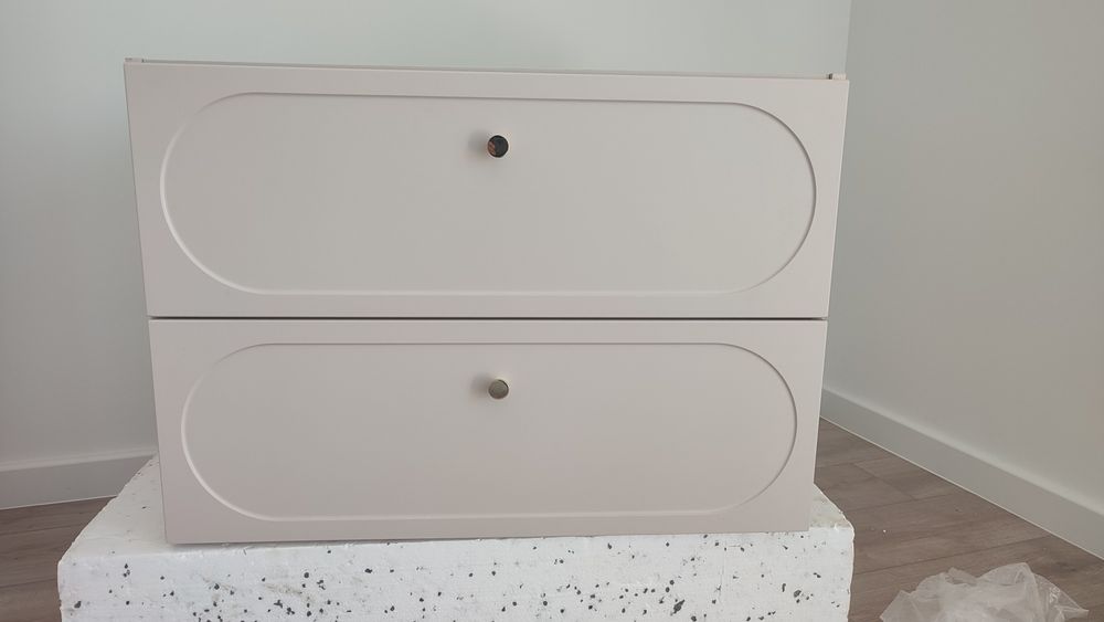 Szafka pod umywalkę 80cm Comad Donna Sand. Beż piaskowy. Nowa skrecona