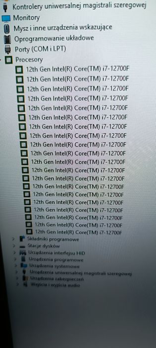 Komputer - Intel Core i7 12700F Geforce RTX 4070 64 GB ram