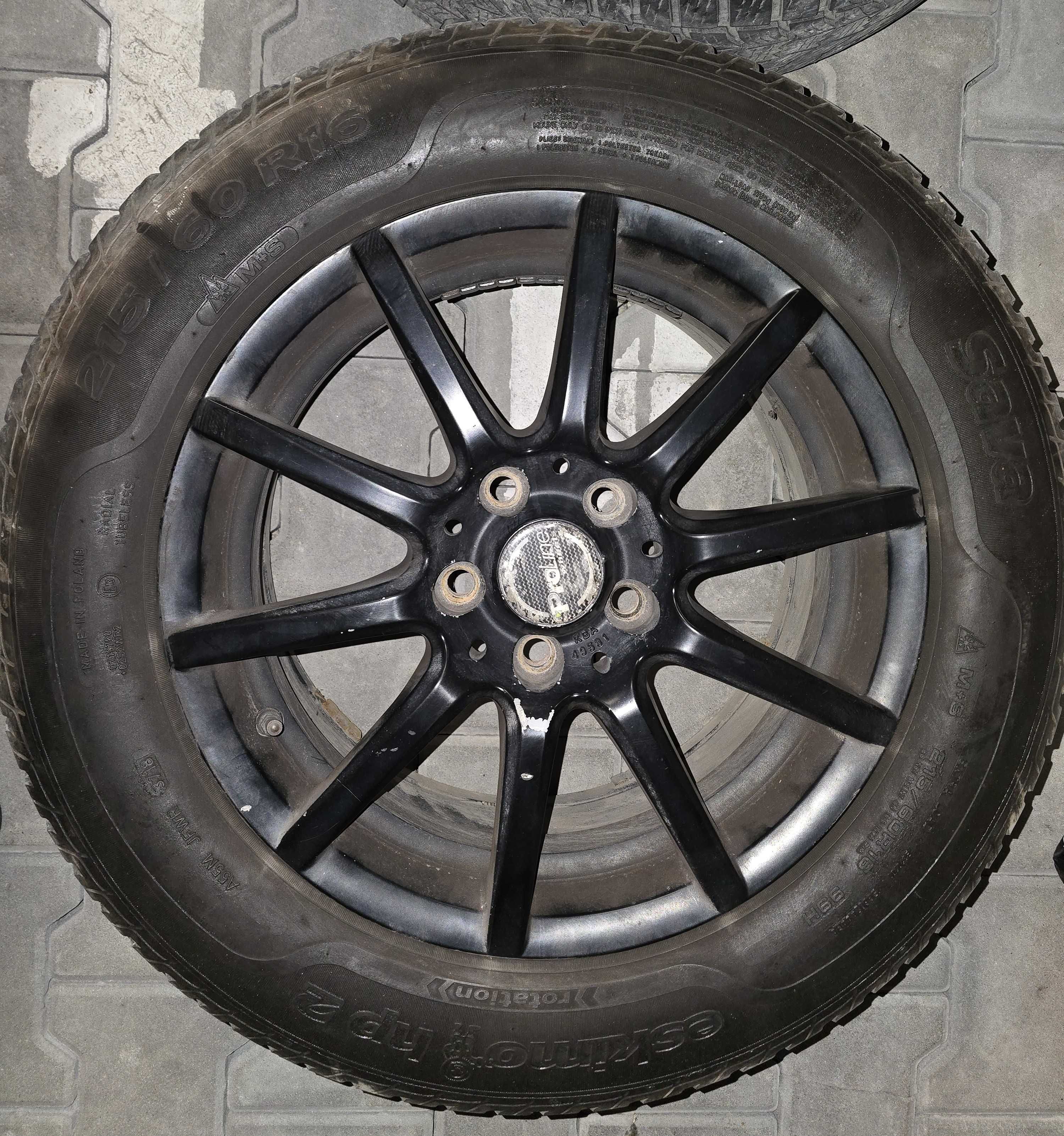 Felgi aluminiowe proline 16" 5x108 czarne z oponami