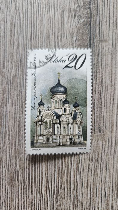 Znaczek pocztowy 20 zł  filatelistyka cerkiew prawosławna warszawa 20