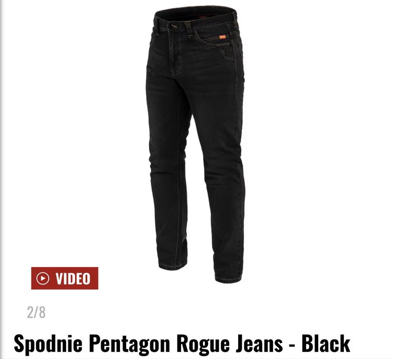 Spodnie Pentagon Rogue Jeans - Black 42/34