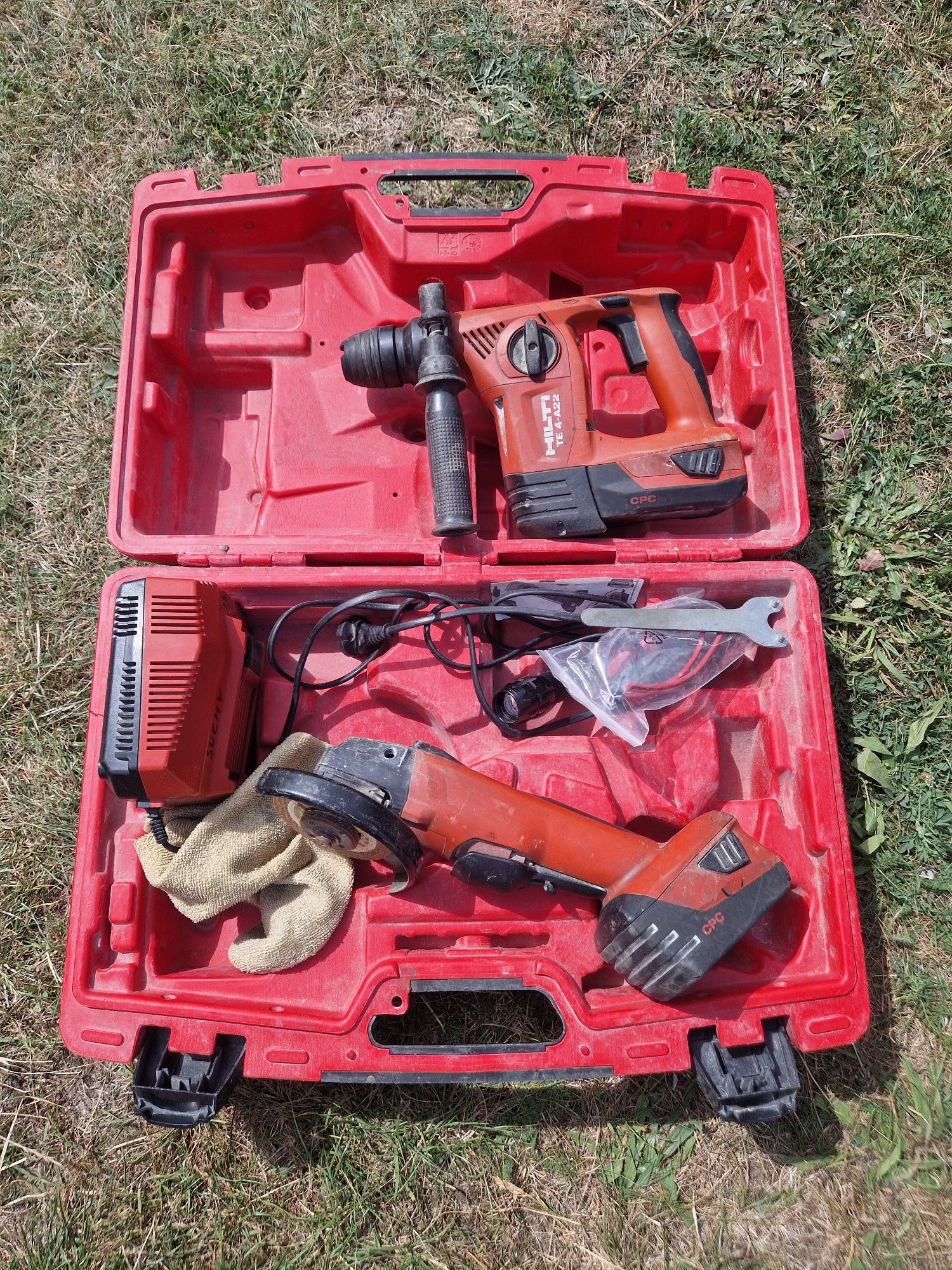 Hilti zestaw Młoto wiertarka TE-4 i szlifierka AG-125  A22