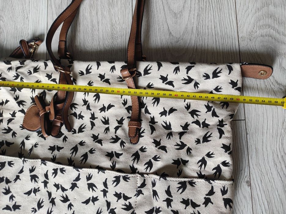 Torebka oversize motyw Jaskółki Coquette