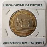 Moedas 200 escudos  República Portuguesa Comemorativas " Bimetálicas "