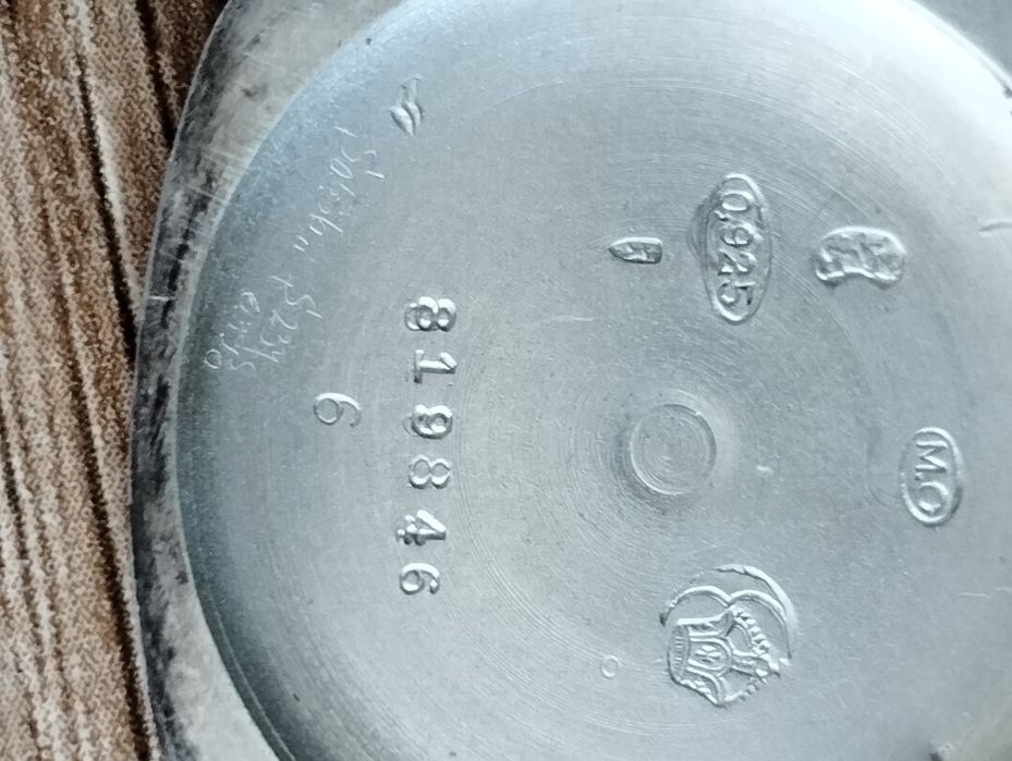 Stary zegarek srebro próby 925