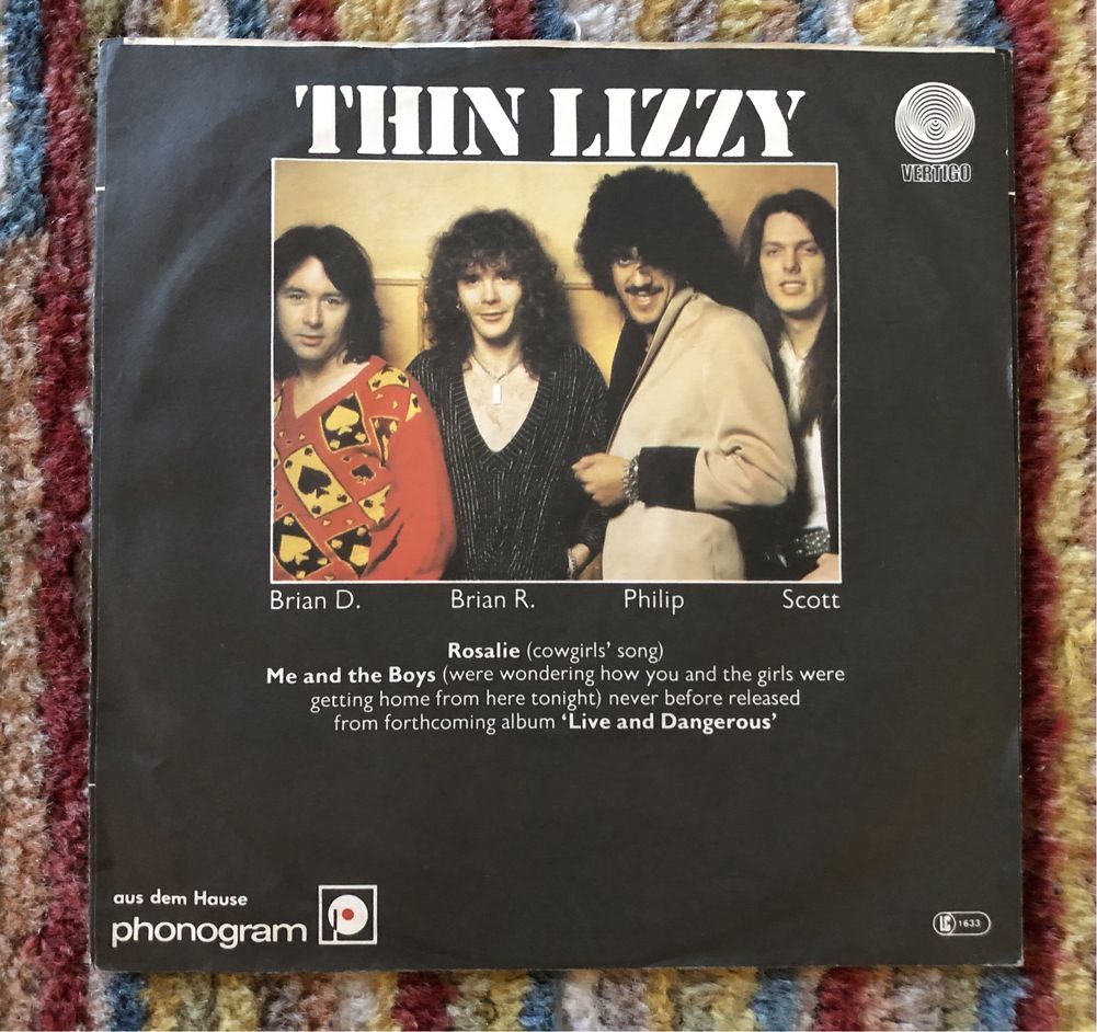 Thin Lizzy ‎– Rosalie - Single