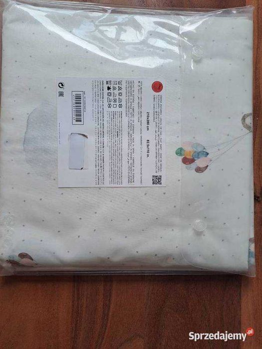 Zara Home Zara Kids Prześcieradło wierzchnie z nadrukiem jeży balonów