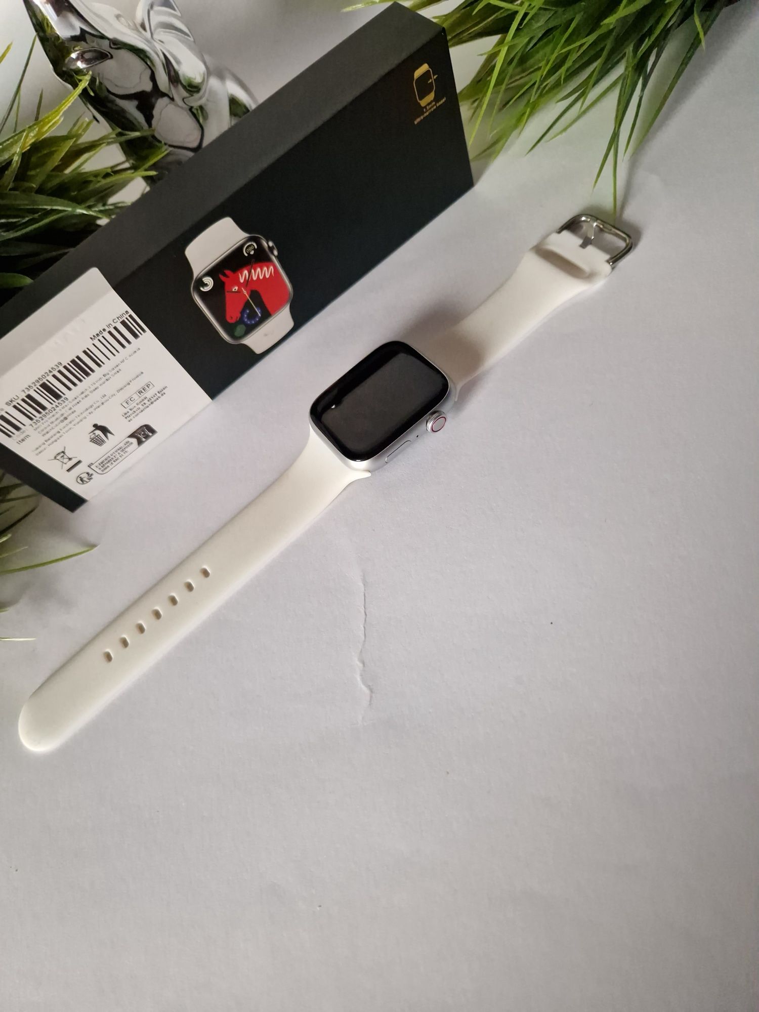Watch 9, biały, pełny komplet