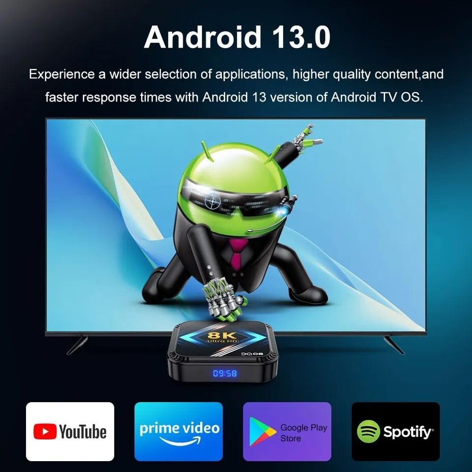 Promoção!!Novo!! TV Box Android DQ 08 4+32G