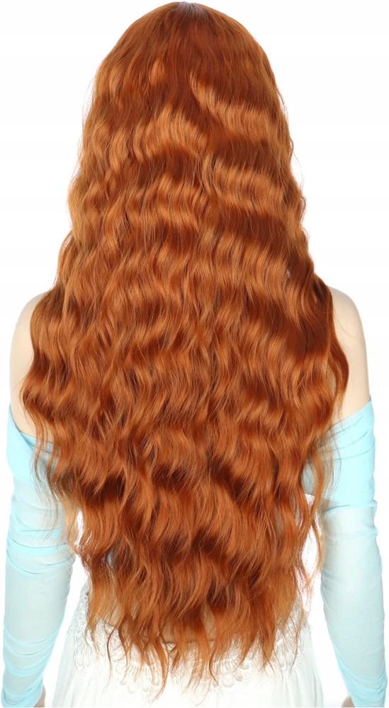 Peruka długie włosy syntetyczne rude