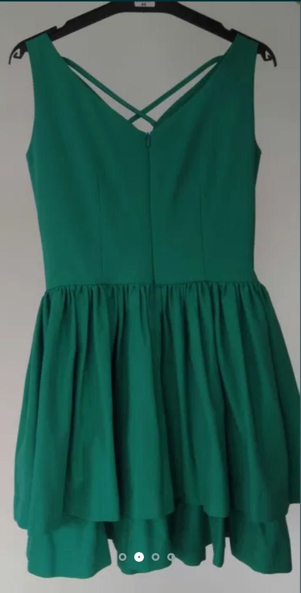 Zielona sukienka, rozmiar. 38, bawełna