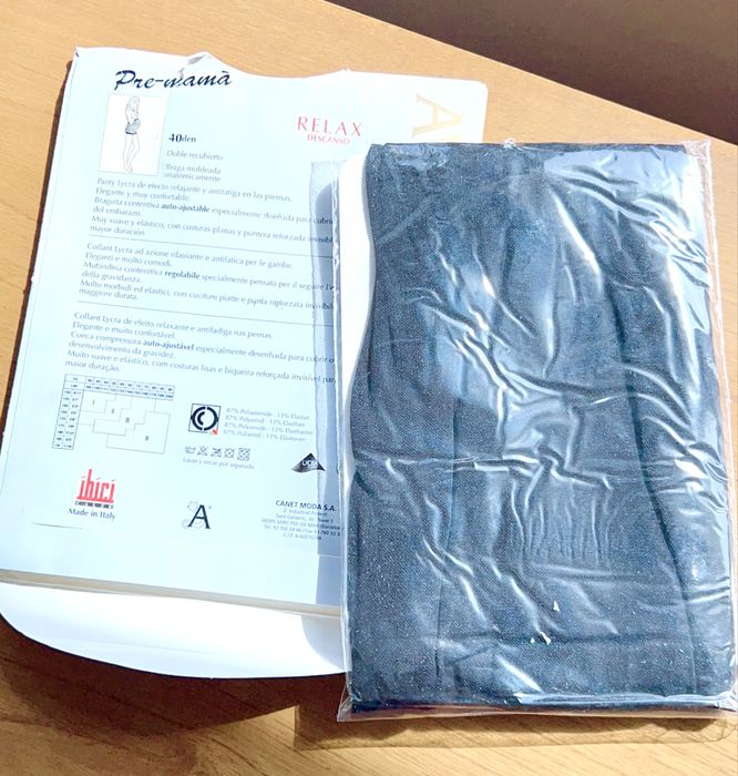 Collants de descanso pré mama em preto