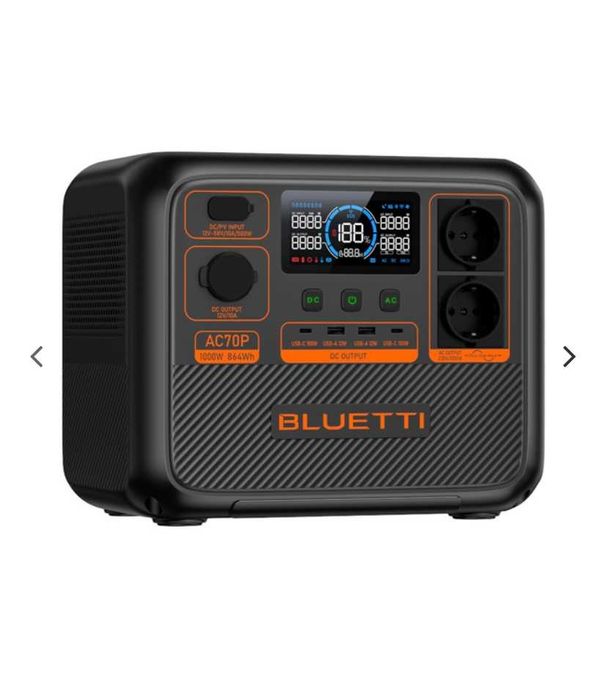 Зарядна станція BLUETTI AC70P | 1000 Вт 864 Вт·год