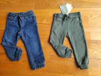 Spodnie r92 C&A ocieplane jeans i dresowe H&M (ciepłe z meszkiem)*Nowe