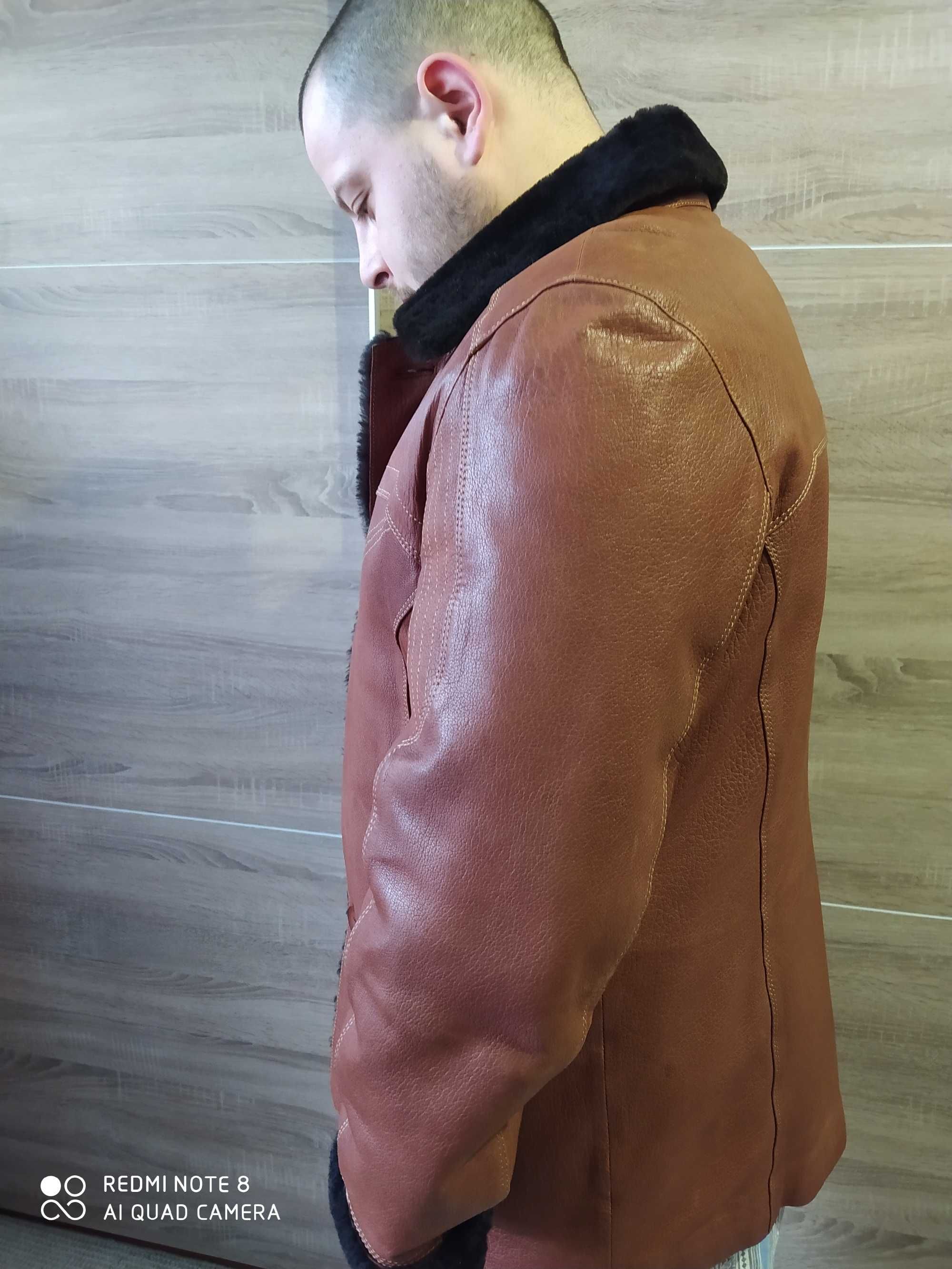Натуральная кожаная мужская куртка