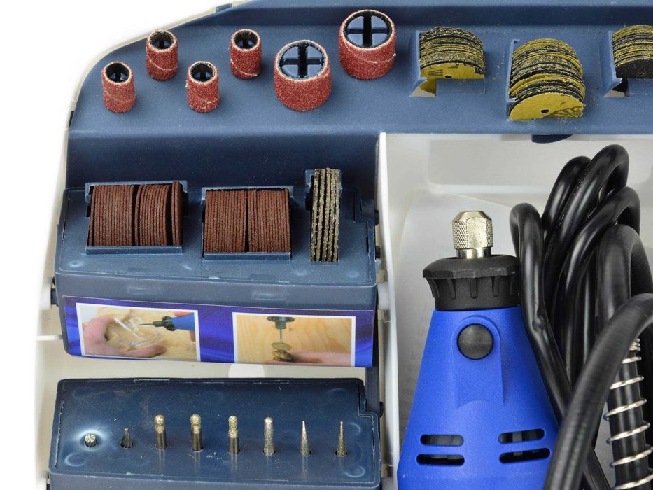 Multiszlifierka mini szlifierka frezarka + wałek + akcesoria 300 el.