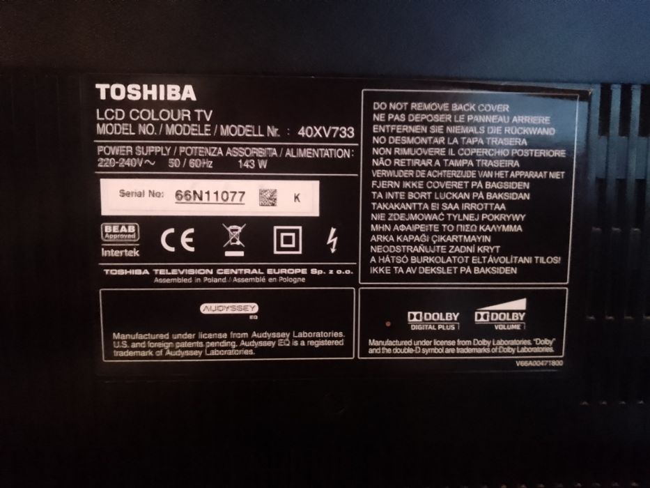 Smart TV Toshiba 40' (Android)