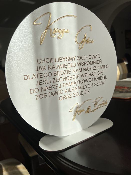 Tablica Księga Gości ślub wesele dodatki dekoracje