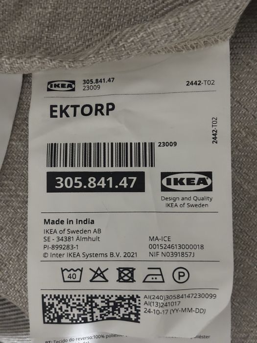 Pokrowiec poszycie fotel Ektorp Ikea