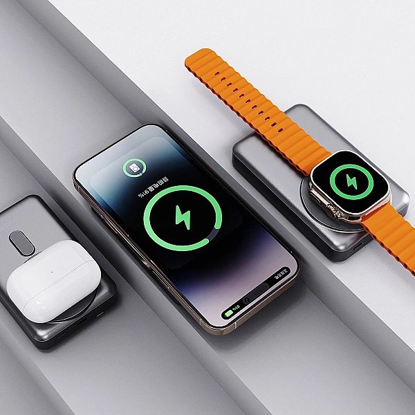 Powerbank Dudao K29/10000mAh PD 20W z MagSafe z metalową obudową, pods