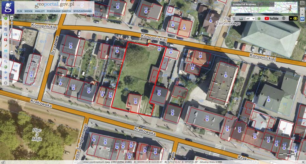 Działka zabudowana 1 138 m² | Przysucha, ul. Krakowska 32