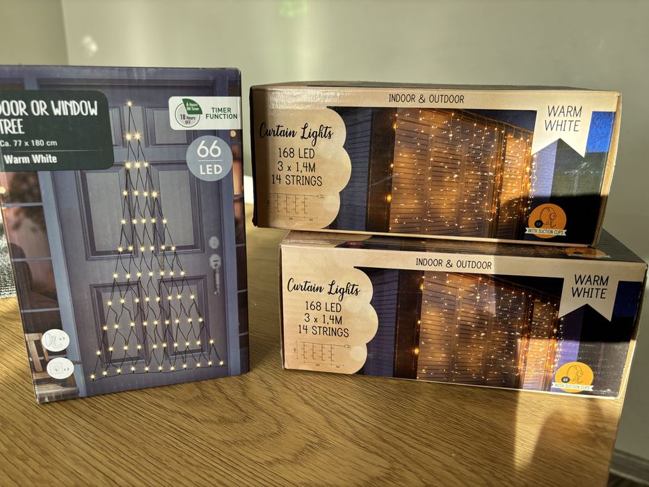 Kurtyna Lampki zewnetrzne wewnetrzne oswietlenie na okno 168LED