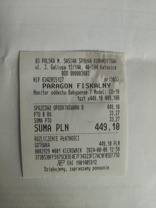 Babysense 7 monitor oddechu