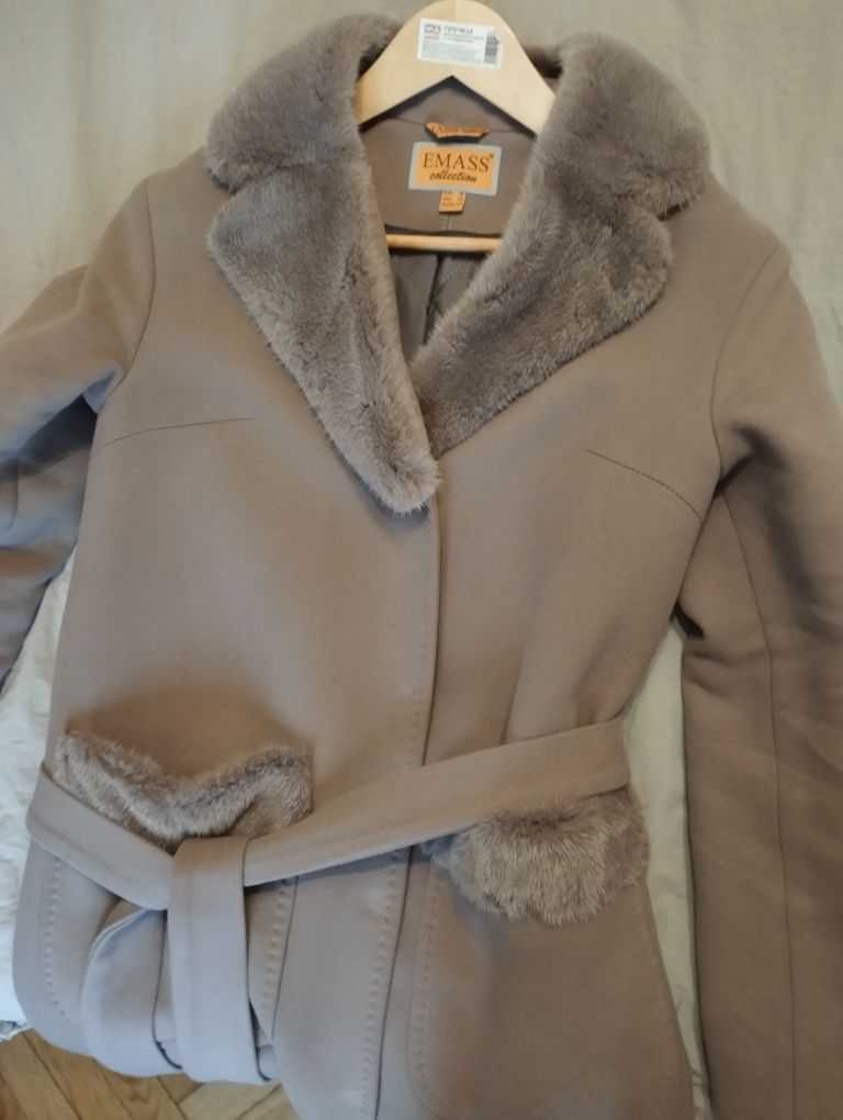Пальто кашемірове з натуральною норкою emass xs, s
