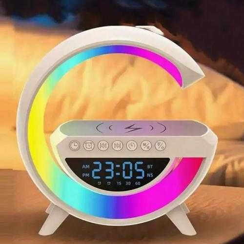 Смарт лампа годинник з Bluetooth колонкою та бездротовою зарядкою
