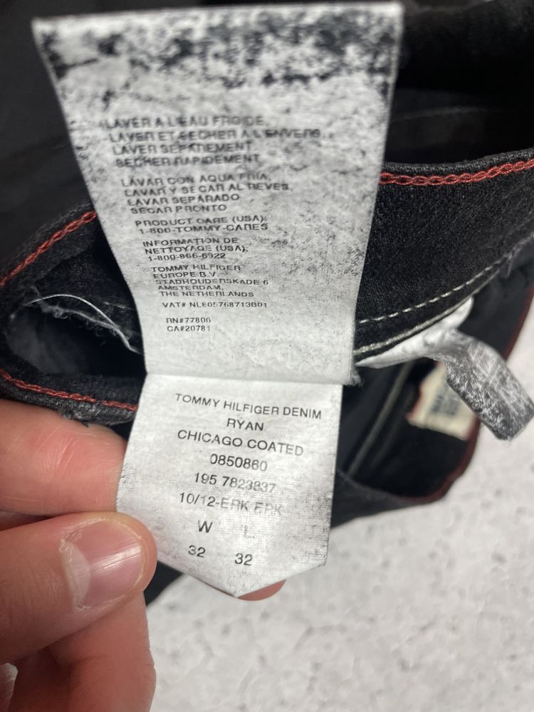 Мужские Черные Джинсы Tommy Hilfiger Denim 32x32 Оригинал Идеал