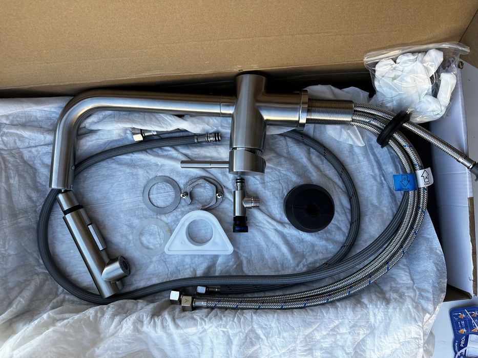 Nowy kran kuchenny obrotowy 360, armatura kuchenna, bateria, wąż