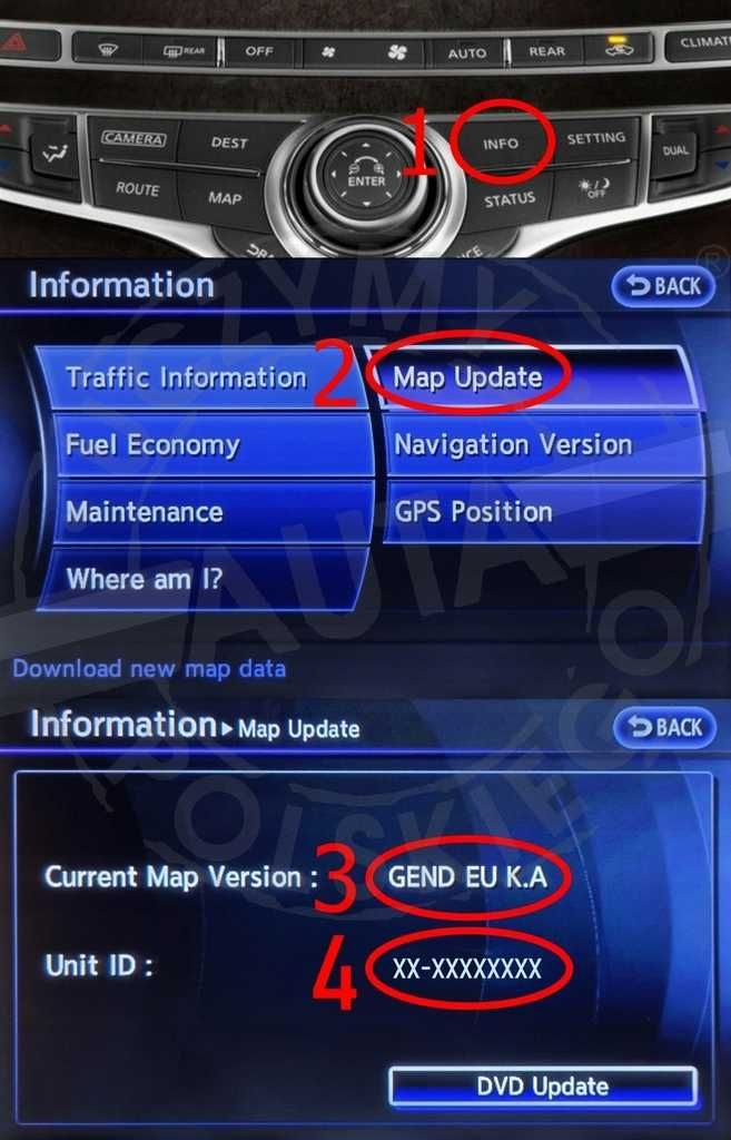 INFINITI G Polskie menu lektor mapa X9HDD USA-EU