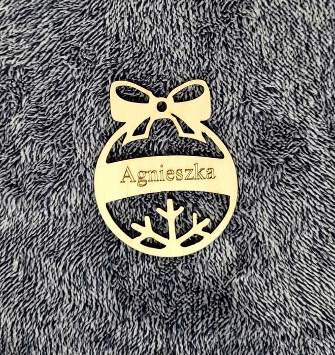 Personalizowana bombka z grawerem imienia 60mm