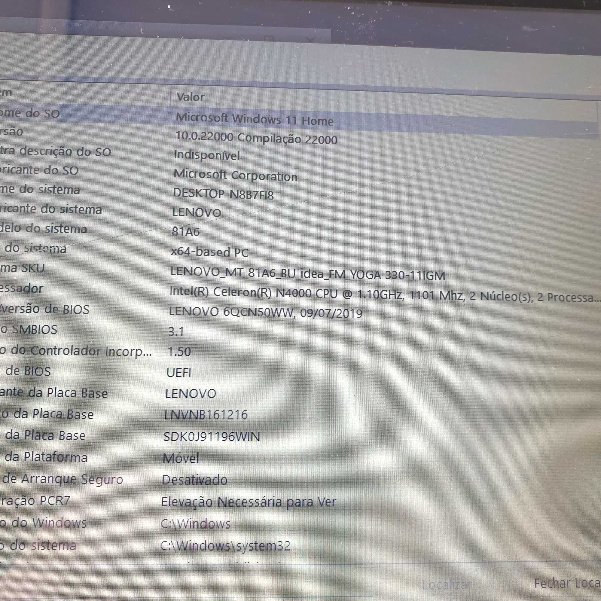 motherboard lenovo yoga 330-11 testada sem anomalia