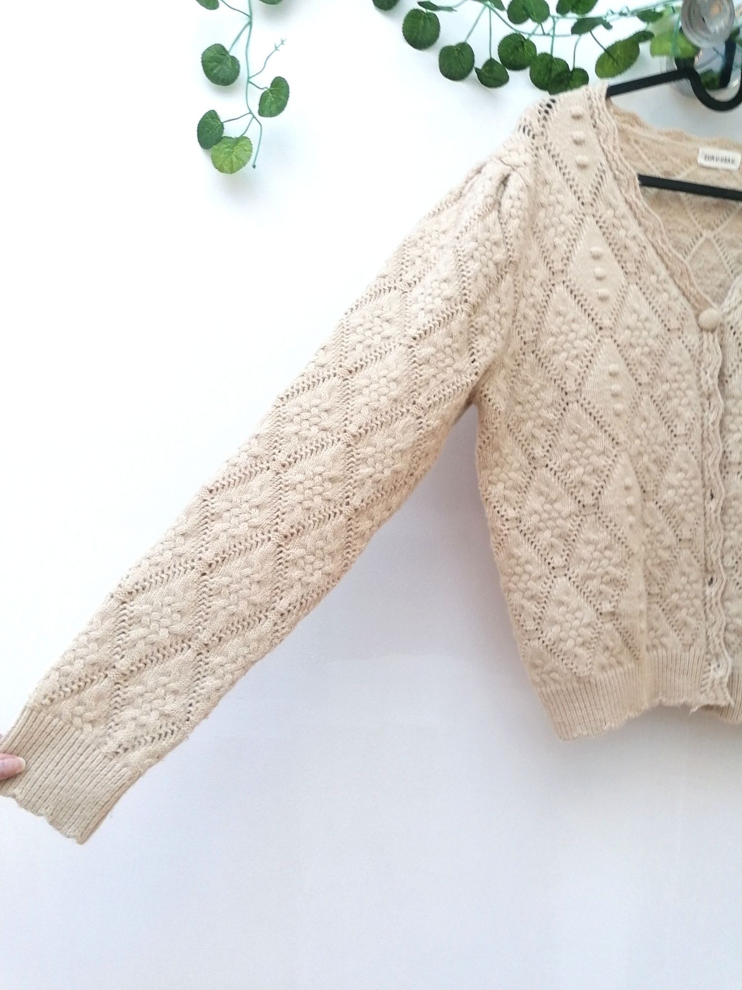 Cardigan de Malha Creme