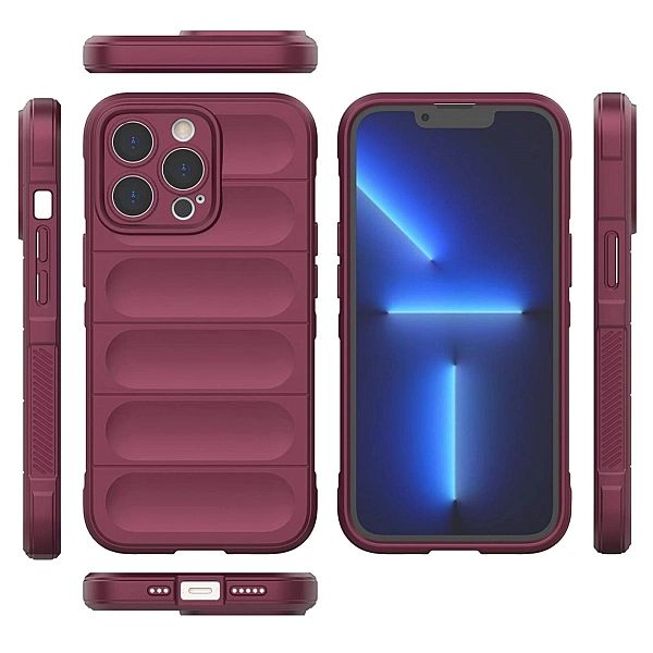 Etui Magic Shield Case Braders do iPhone 13 Pro Max burgundowy