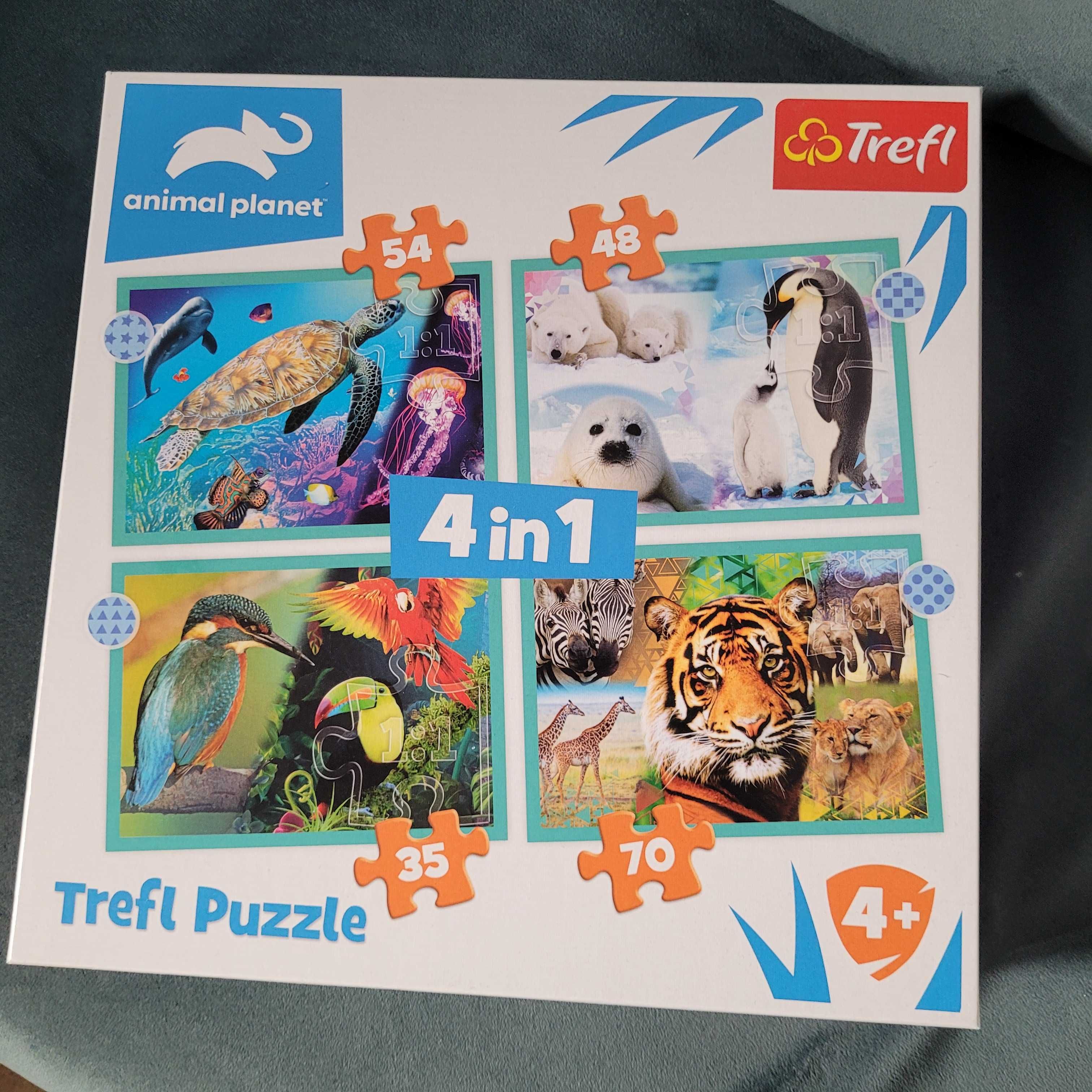 Puzzle 4 in 1 Zwierzaki