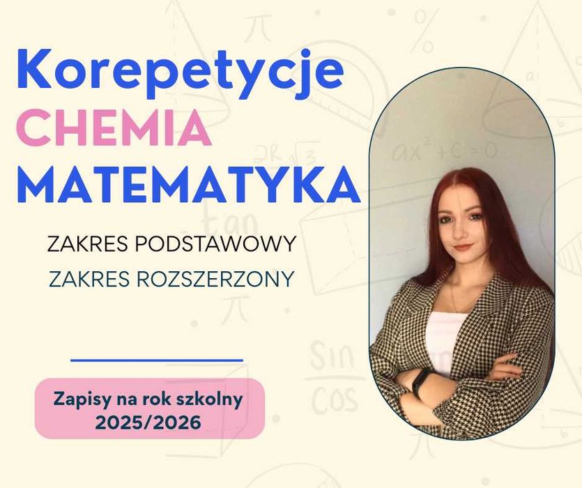 Korepetycje z chemii i matematyki – poziom rozszerzony STACJONARNIE