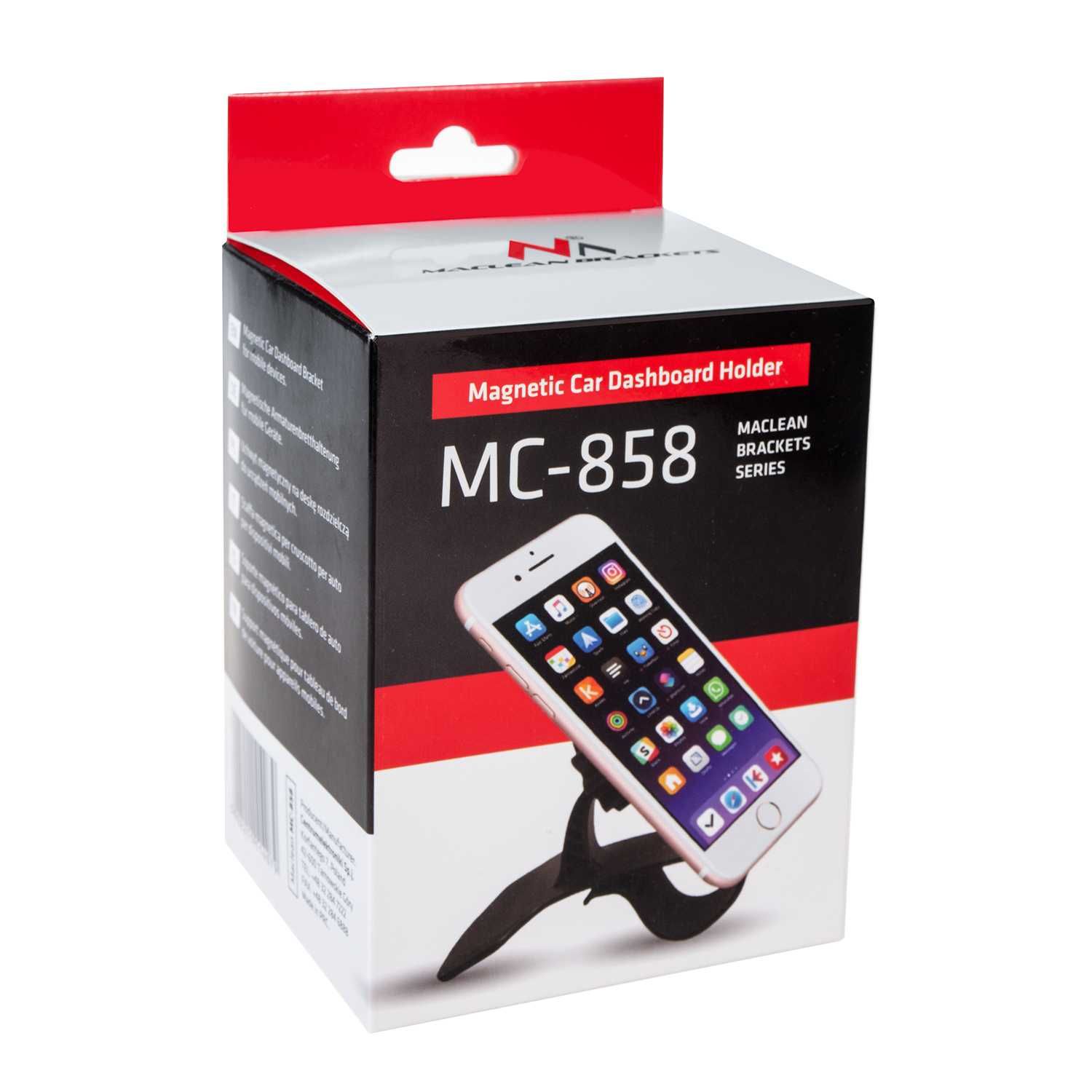 Magnetyczny uchwyt samochodowy na telefon smartfon Maclean MC-858