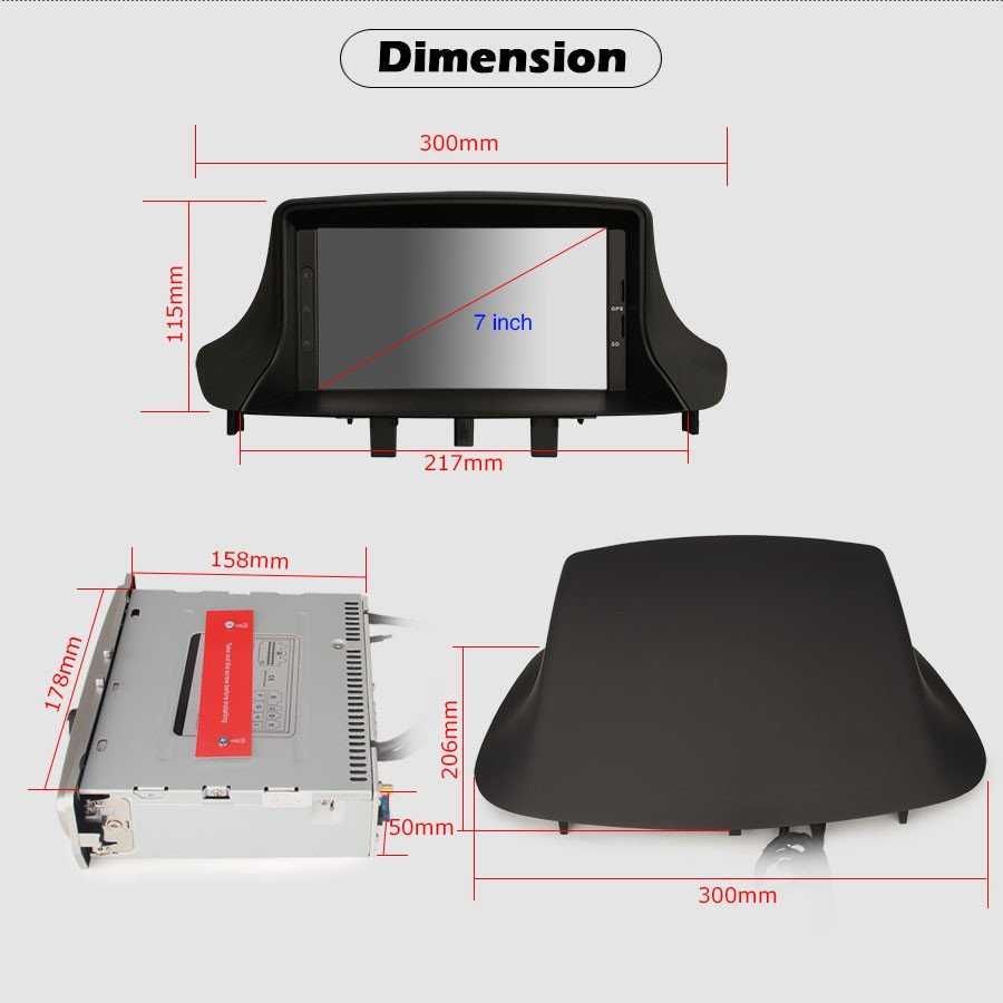 Auto-rádio 2 din android 13 Megane 3 (2007 a 2011)